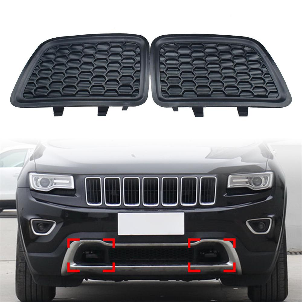 2pcs Car Side Lower Grille Tow Hook Cover 68143099AC For Grand Cherokee 2014-16
