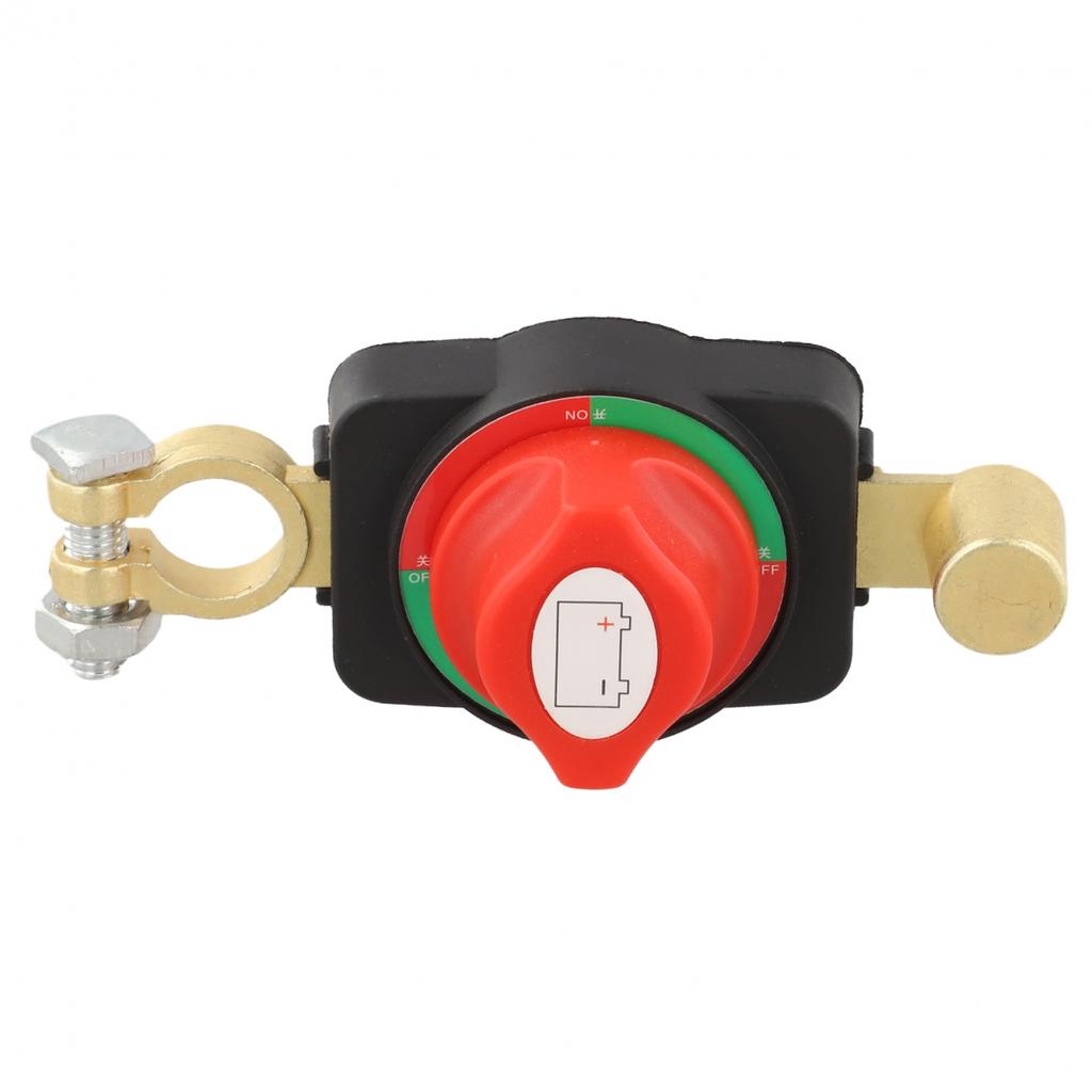 12-48V Heavy-Duty ON/OFF Top Post Marine Battery Disconnect Switch Zinc Alloy