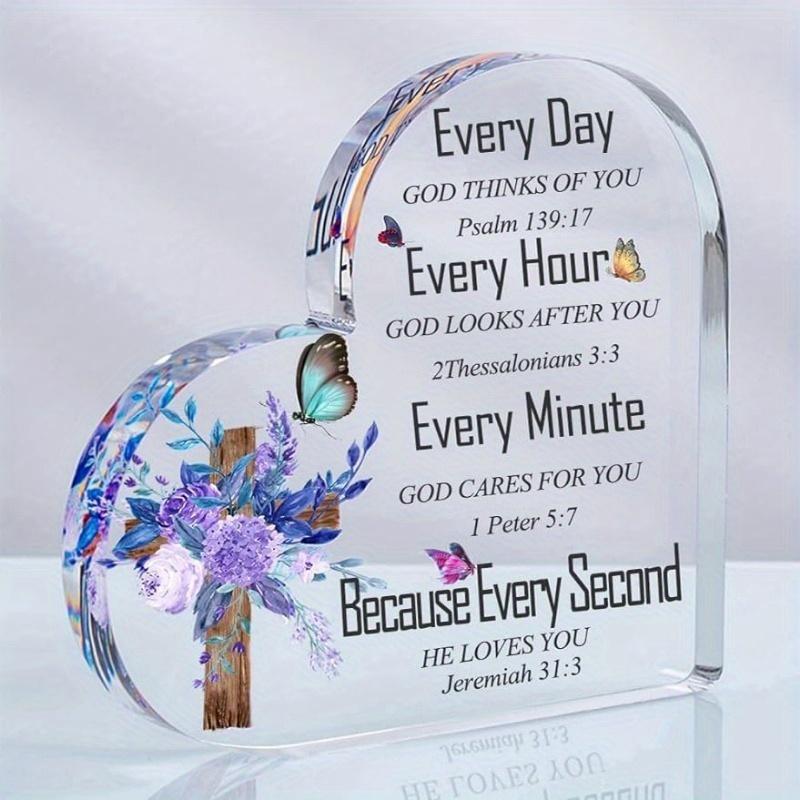 Christian Faith Acrylic Gift - Inspirational Bible Verse Centerpiece for All