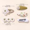 Children Fresh Hair Clips Set Girl Sweet Printe Flower Hairpin Lovely Kids Hair Accessories Cloth Barrettes Headdress Hairgrips