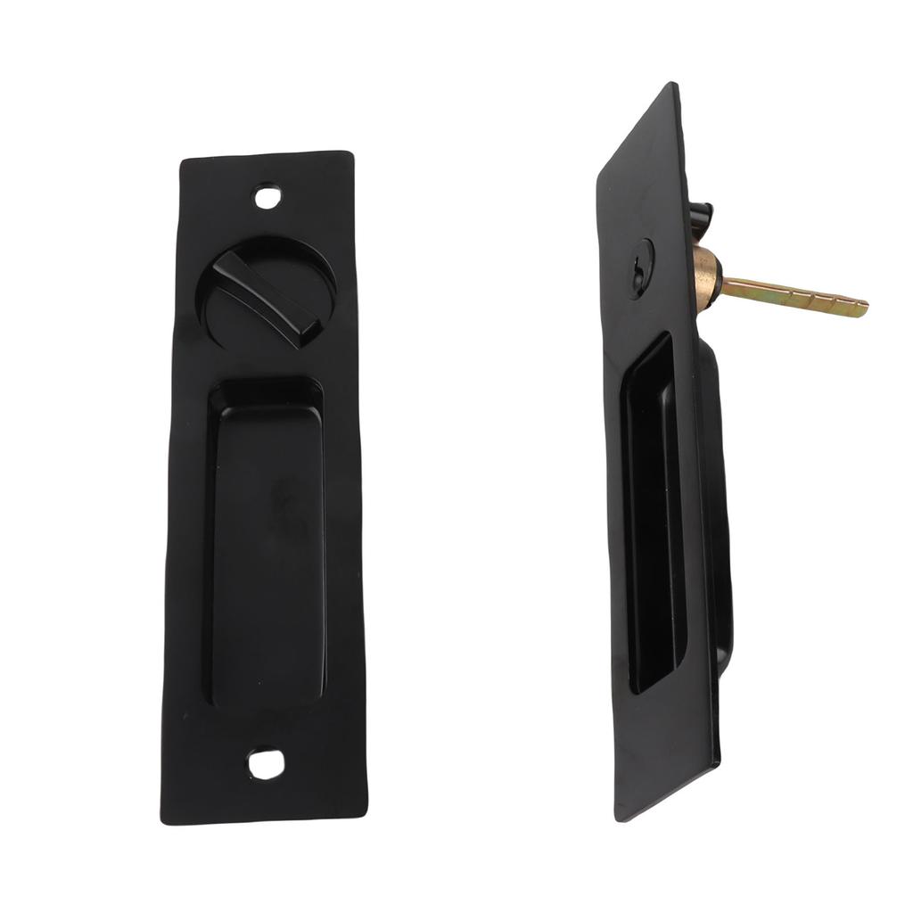 Sliding Door Mortise Lock with 2 Keys Zinc Alloy   Recessed Handle     for Wood Furniture Hardware