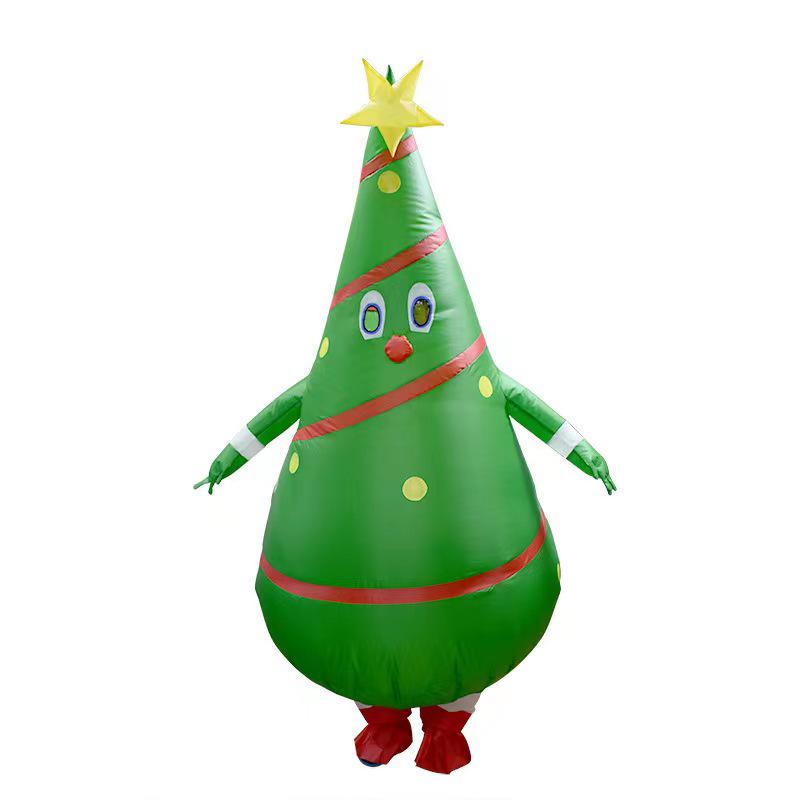 Christmas Tree Walking Mannequin Inflatable Costume - Festive Atmosphere Role-Playing Outfit