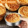 Double Rolled Stainless Steel English Muffin Rings Food Safe Metal Cooking Rings for Fried Eggs Dessert Tarts Baking Bakeware