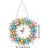 Ceas Artă Meșteșug Pictură cu Diamante 5D Iepuraș de Paște Formă Specială Acrilică Ornamente Suspendate Pictură cu Diamante Decor Cameră de Sufragerie