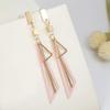 Korean Long Geometric Triangle Drop Earrings for Women Personality Large Hanging Earrings Trendy Jewelry