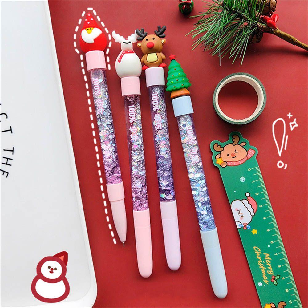 Supplies Christmas Quicksand Pen Quicksand Sequins Gel Pen Christmas Gel Pen Hand Account Pen