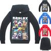 Vibrant Children's Roblox Print Hoodie Sweater With Long Sleeves And Comfortable Fit