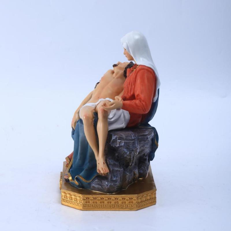 1PC Mother Madonna with Jesus Christ After Crucifixion Resin Statue Figurines Ornament Church Gift Home Decoration