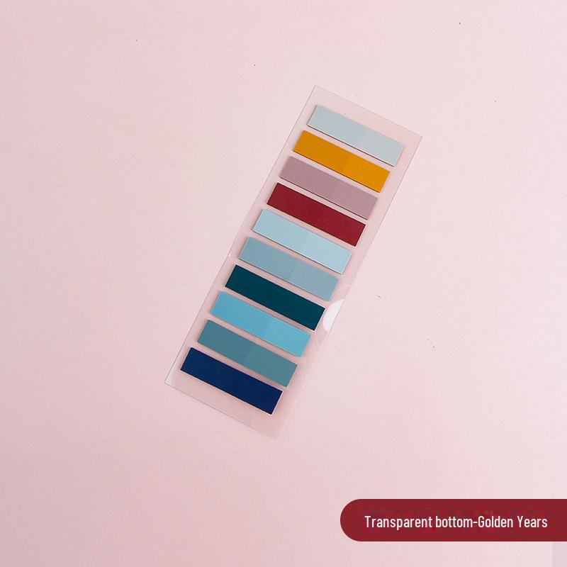 Morandi Translucent PET Index Stickers - Vanilla Autumn Series, Writable Sticky Notes & Markers