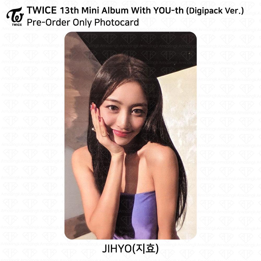

TWICE 13-й мини-альбом с молодежной фотокарточкой YOU-th, плакатом, пленкой, стикером Jihyo KPOP K-POP POB Photocard - Digipack