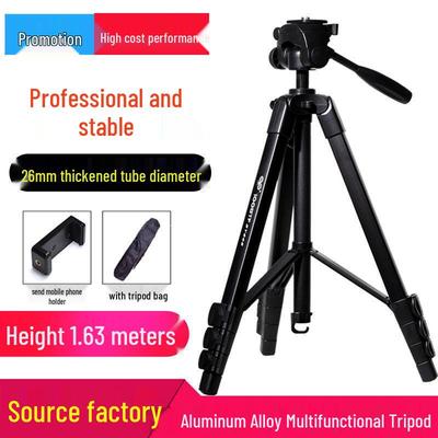 Aluminum DSLR Camera & Phone Tripod for Photography and Live Streaming