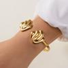 Summer Marine Elements Waterproof Cuff Bangles for Women Gold Color Starfish Shell Turtle Open Bangles Trendy Jewelry Gifts