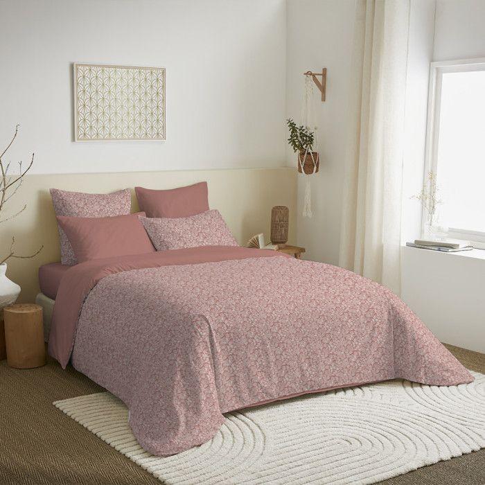 Complete Reversible Duvet Cover Pack for 140 X 190 Cm Bed Céleste Pêche