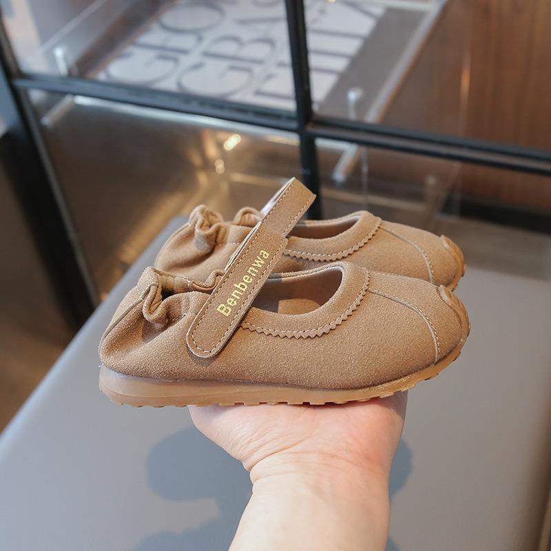 Girls' Mary Jane Sneakers New Arrival | Children's Soft-Sole Casual Shoes with Elastic Heel Strap Cute Girls Shoes