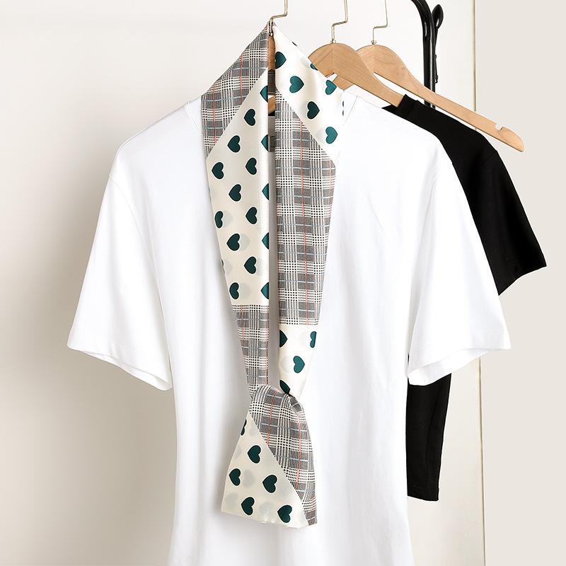 Luxury Ribbon Silk Scarf 15*145Cm Red Headband Neckerchief Foulard Hair Scarfs Neck Tie Lady Skinny Scarves Soft Satin