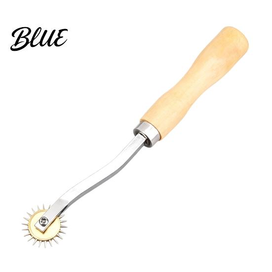 Sewing Accessory Wooden Handle Tracing Wheel, 2/3mm Needle Point Wheel for Fabric Tailoring Tools Craft Patterns, Faux Leather Projects, Professional