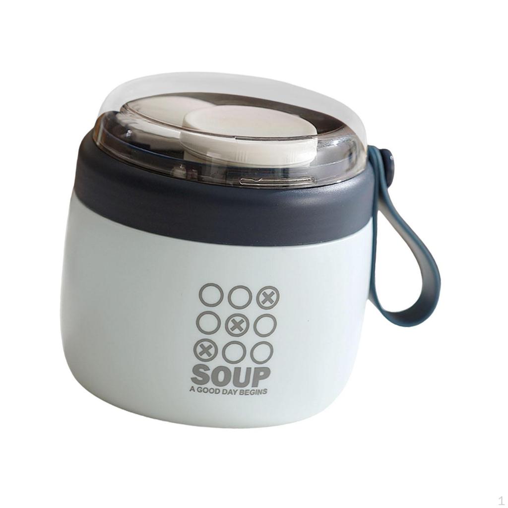 Bento Box with Detachable Food Storage Jar, Thermal Mug for Students And Office Use