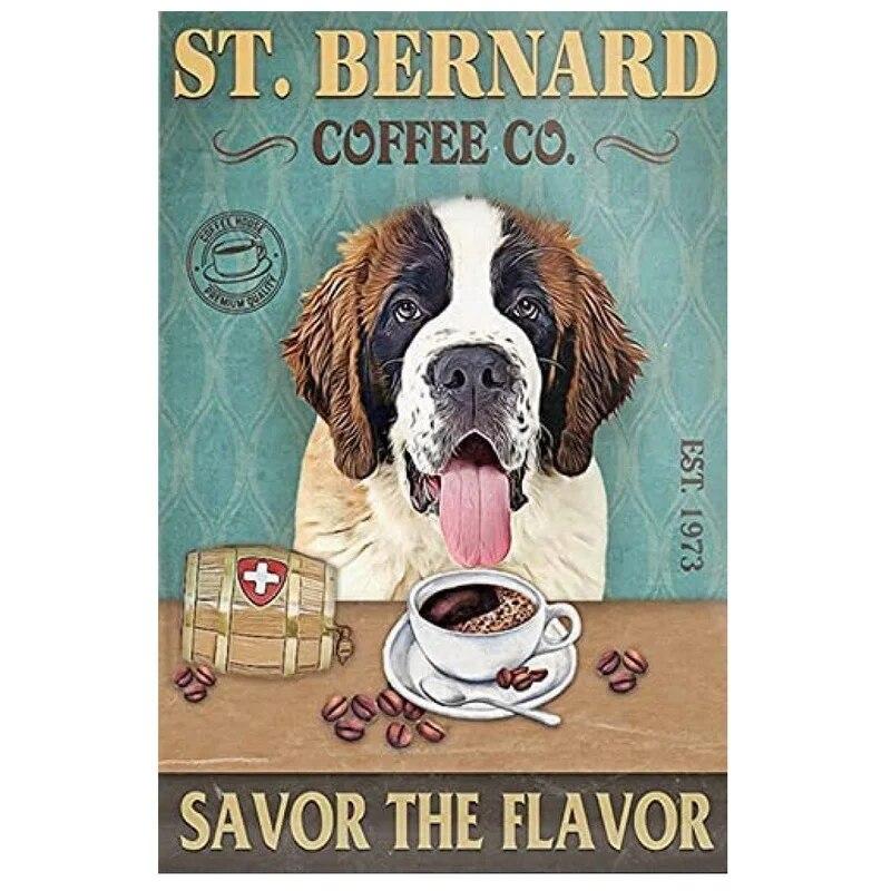 Easily Distracted by dogs and books Metal Tin Signs Posters Plate Wall Decor for Bars Man Cave Cafe Clubs Retro Posters Plaque