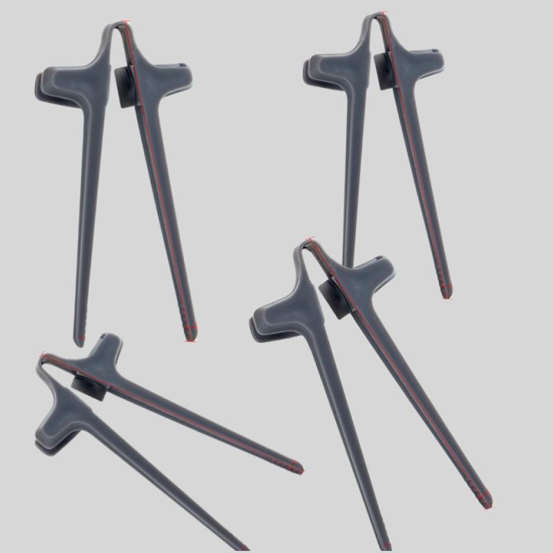 

4 Finger Chopsticks Lazy Auxiliary Chopsticks Hold Snacks Not Dirty Hands Chopsticks Finger Ring Play Game Lazy Artifact