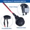 Waterproof 20A ON-Off Round Rocker Toggle Switch 2 Pins 2 Positions 12V 24V 110V 220V with Pre-solderd Cable for Auto Car Marine (5Pcs Black Without