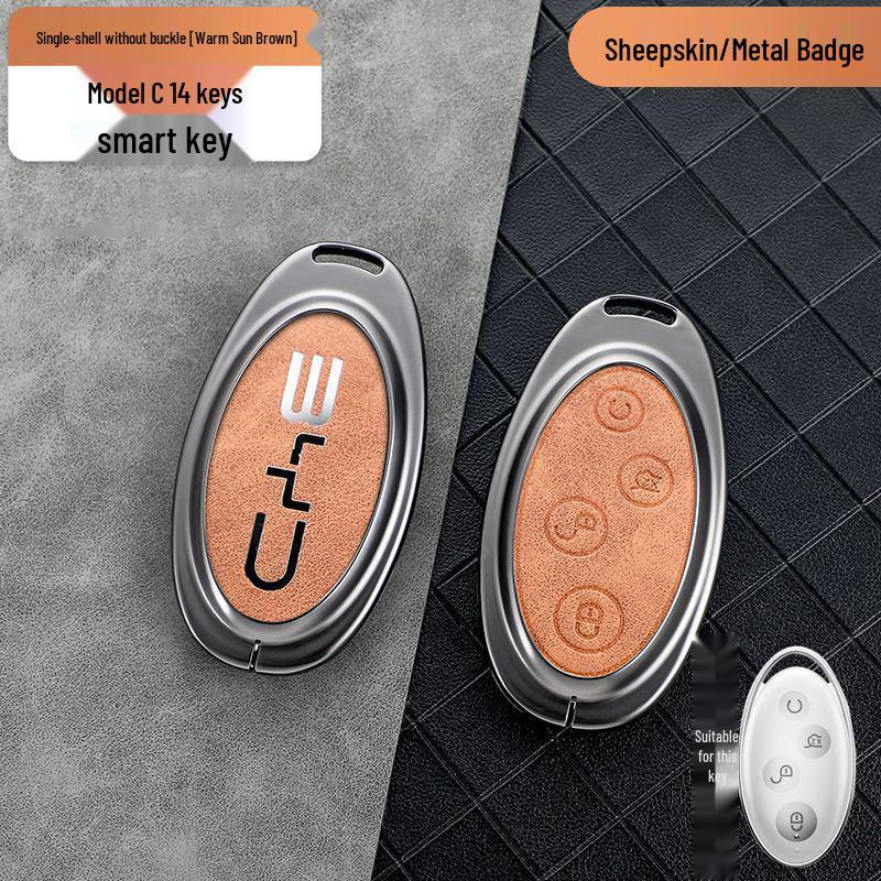 Compatible Key Case for BYD: Qin Plus DMi, Dolphin, Song Plus, Han EV, Yuan Pro, Tang, and E2 Models
