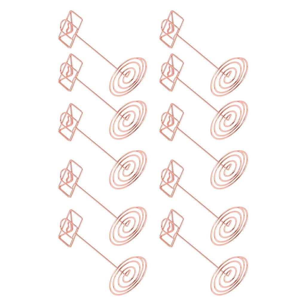 10PCS Table Number Holders Envelope Shape Metal Card Clips for Photo Menu Place Cards Restaurant Wedding Party