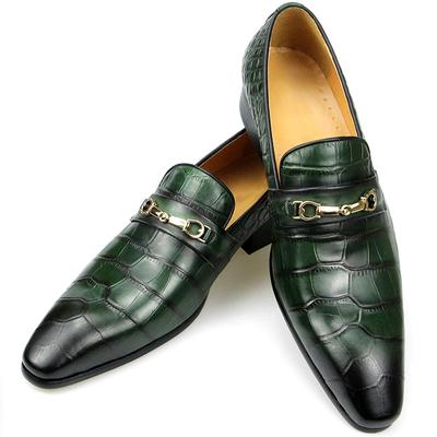 Fashion Successful Mens Loafers Business Dress Shoes Wedding Banquet Suit Italy Designer Leather Shoes Genuine Leather Pointed Toe