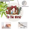 2D Flat Aluminium Nativity Christmas Sign with Joy To The World - Navidad Decorative Sign & Plaque - Ideal for Wall Decoration - Home Hanging Decor