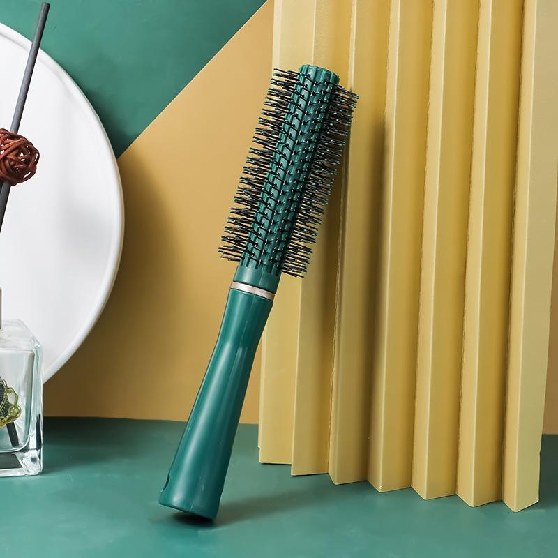 Dark Green Elastic Paint Airbag Massage Comb with Negative Ions for Smooth and Curly Hair