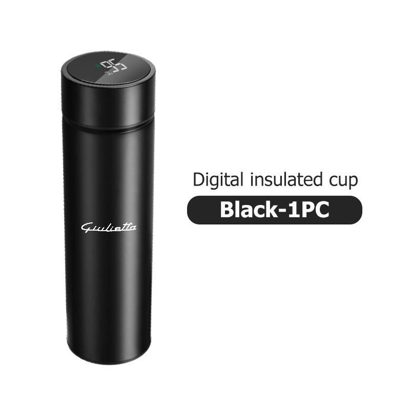 1Pcs Car Smart Thermos Bottle With Temperature Display For Alfa Romeo Giulietta GT 159 147 156 Mito Brera Giulia Spider F1