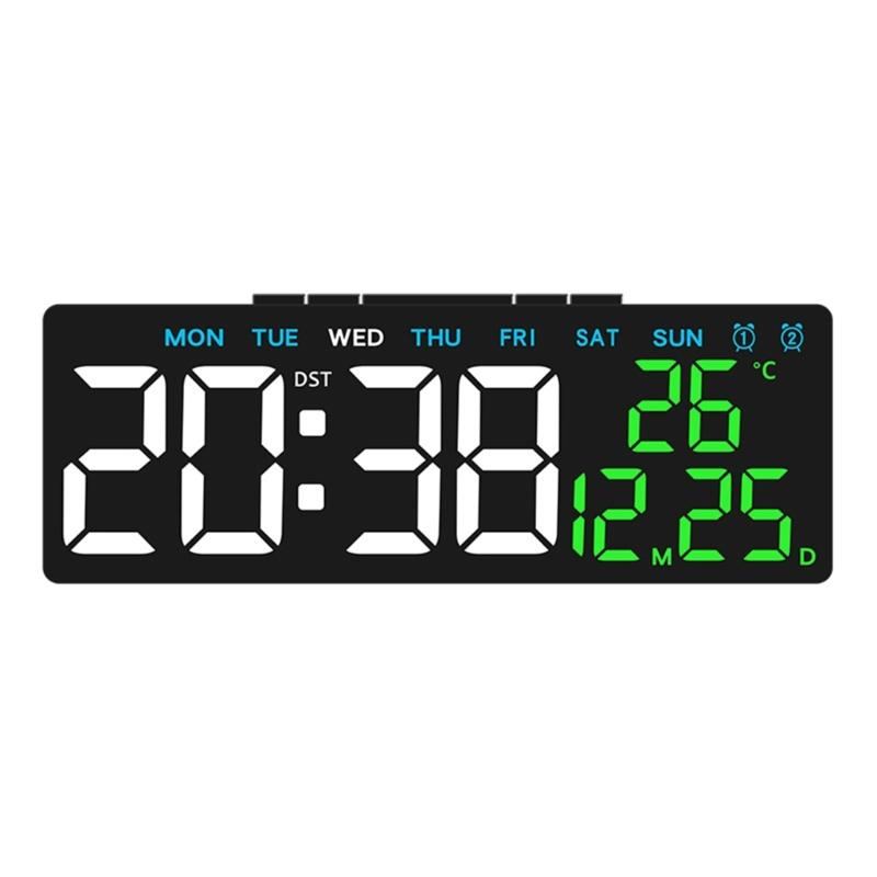 LED Digital Clock with Time, Date, and Temperature Display for Practical Home Access