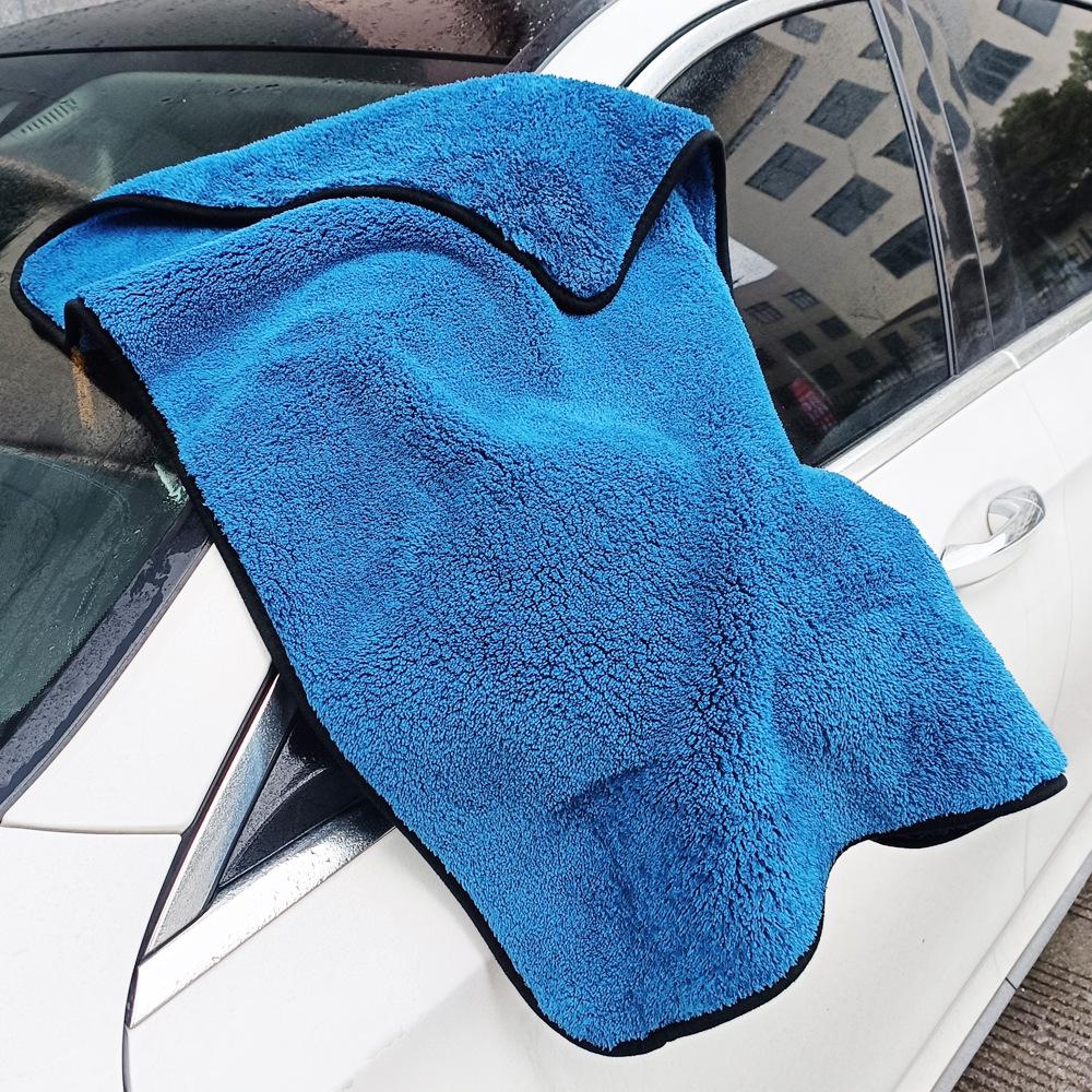 Super Absorbent Coral Fleece Car Drying Towel - Thick, High-Density Cleaning Cloth