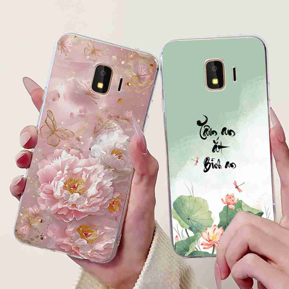 For Samsung Galaxy J2 Core 2018 Case Flower Dragon Soft Silicone TPU Back Cover For Samsung J2 Core J2 Pro 2018 Phone Cases Bags