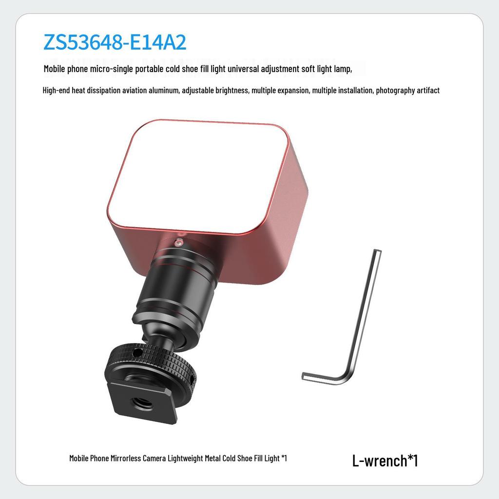 Compact Rechargeable Fill Light with Adjustable Brightness for Mobile Live Streaming and Selfies