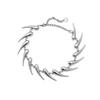 Thorn Geometric Silver Barbed Irregular Metal Necklace - A Unique, High-end, Small-sized Accessory with A Sense of Exclusivity.