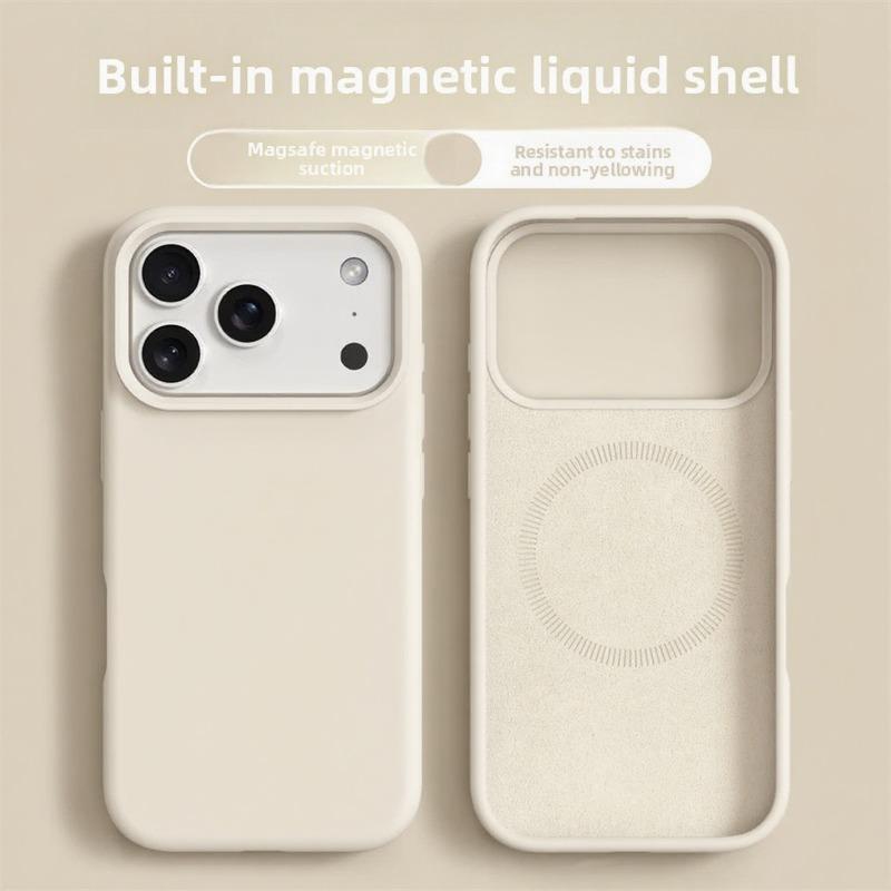 Magnetic Phone Case For iPhone 17 16 Pro Max Air Liquid Silicone Cases For iPhone17 16 Pro Max 17Pro Soft Bumper Cover