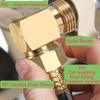 Y3NA Copper Garden Hose Elbow Connector 90 Degree L Shaped Outdoor Garden Hose Adapter Easy to Installation