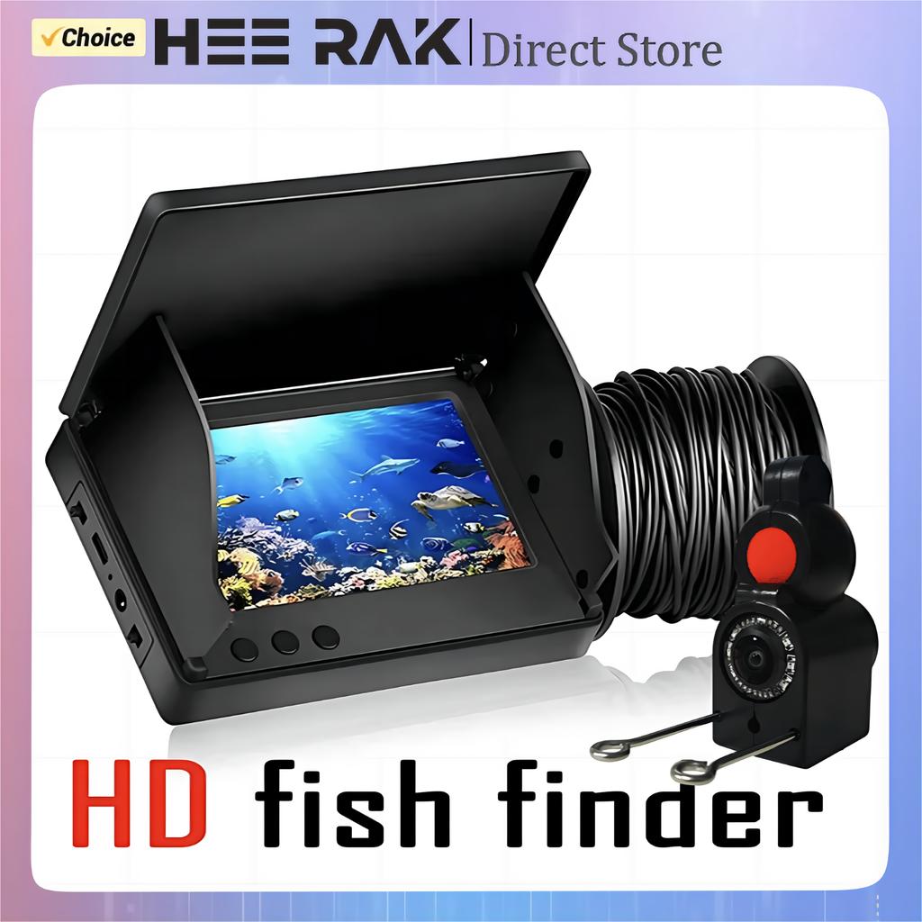 HEE RAK Portable Fish Depth Finder Water Handheld 1080P 4.3 Inch LCD Fish Finder Underwater 220° Fishing Camera Night Vision