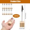12 Pieces Desktop Photo Holder Table Number Clip Stand with Clips Place Cards Reserved Sign