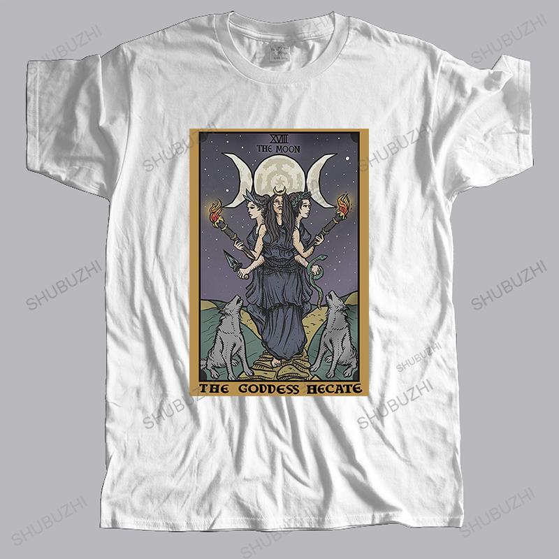 Homme t shirt Brand Clothing summer men t-shirt Triple Moon THE Goddess Hecate Witch New Cotton tee-shirt male streetwear tees