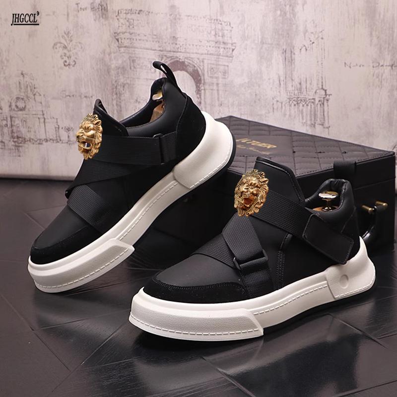 

Fashion New high-top luxury fashion sports casual shoes for men soft soled shoesZapatos Hombre b9 38 чёрный