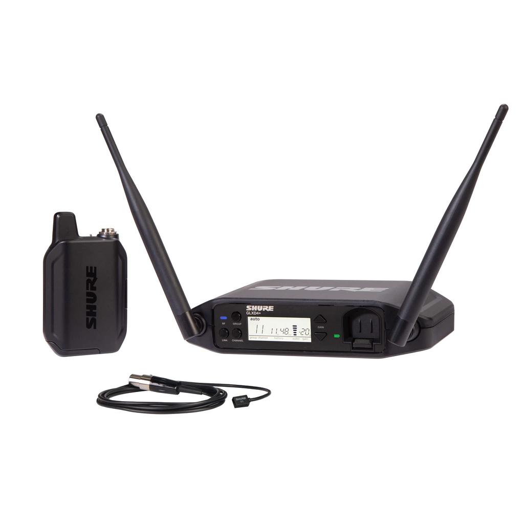 SHURE Lavalier Wireless System WL93 Lavalier Wireless Tabletop Pack Transmitter Easy and Stable to 17 hours of continuous to 60m Digital Wireless