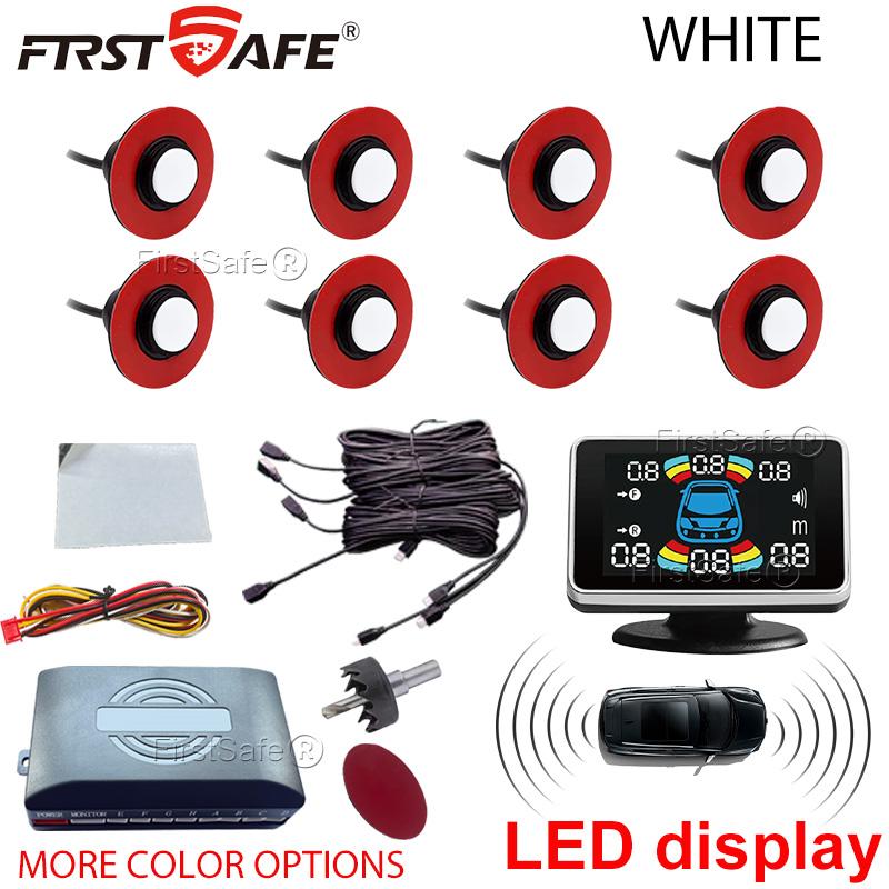 12V16.5mm Parking Sensor Kit 6/8 Sensor Buzzer Reverse Radar Sound Alarm Indicator Probe System