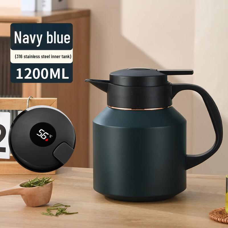 Stainless Steel Insulated Teapot with Temperature Display