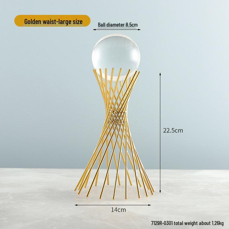Golden Light Luxury Resin Handicrafts Collection: Ornaments for Office, Living Room, Wine & TV Cabinets