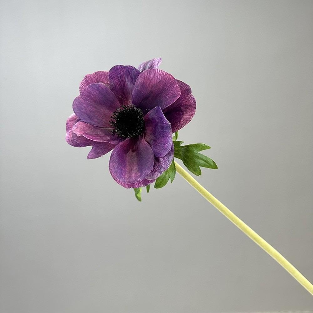 Silberner Lotusblütenzweig Künstliche Anemone Heimdekoration Simulationsblume Innenraumdekoration