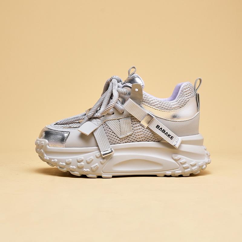 

Inner height increase dad shoes women s 2025 autumn new versatile breathable explosion thin casual sports small women s shoes 40 серый