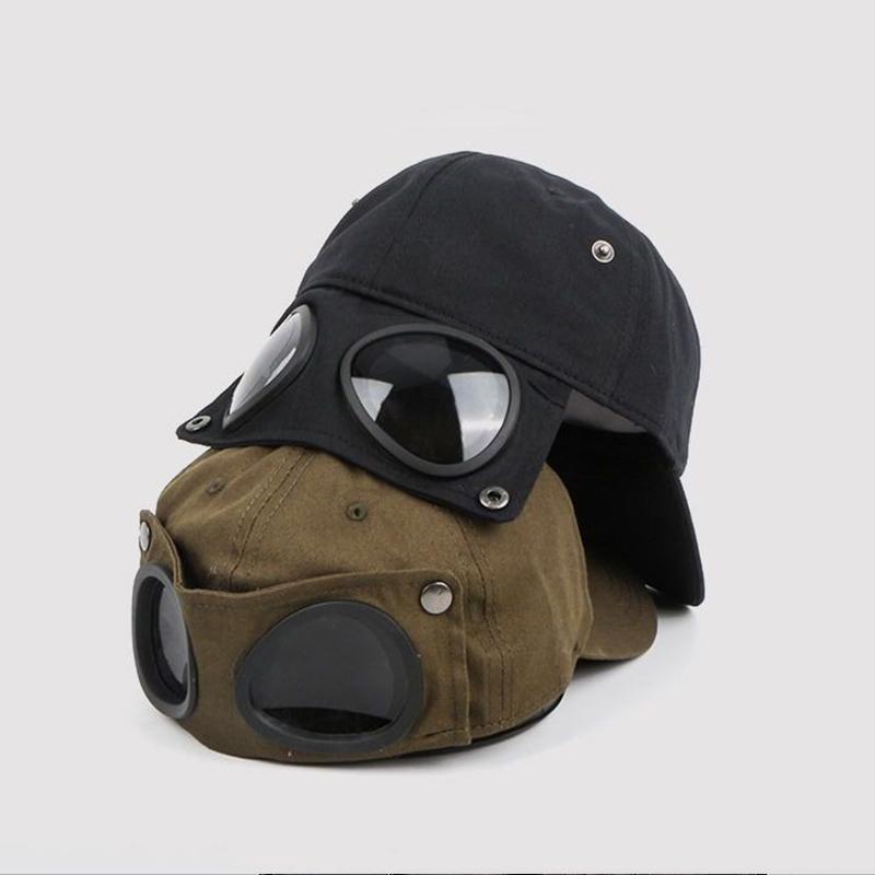 Hip Hop Aviator Hat With Sunglasses For Men Women Fashion Glasses Bonnet Summer Outdoor Sun Visors Fashion Punk Baseball Cap