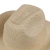 Retro One-Word Top Top Hat Western Cowboy Straw Hat Versatile Jazz Hat Spring And Summer Men'S And Women'S Outdoor Sun Hat