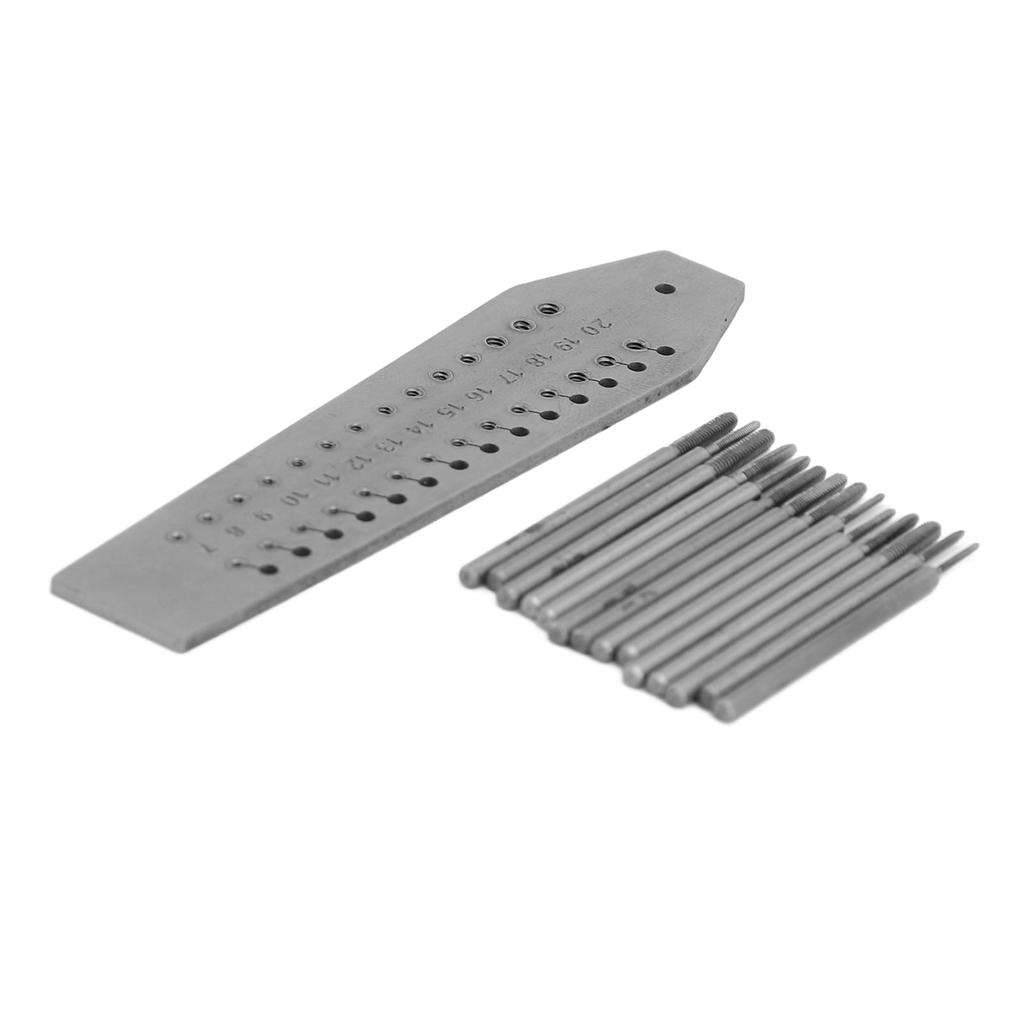14pcs Tap and Die Set 0.7mm 2mm Jewellers Watchmakers Tap Die for Jewelry Making Watch Repair